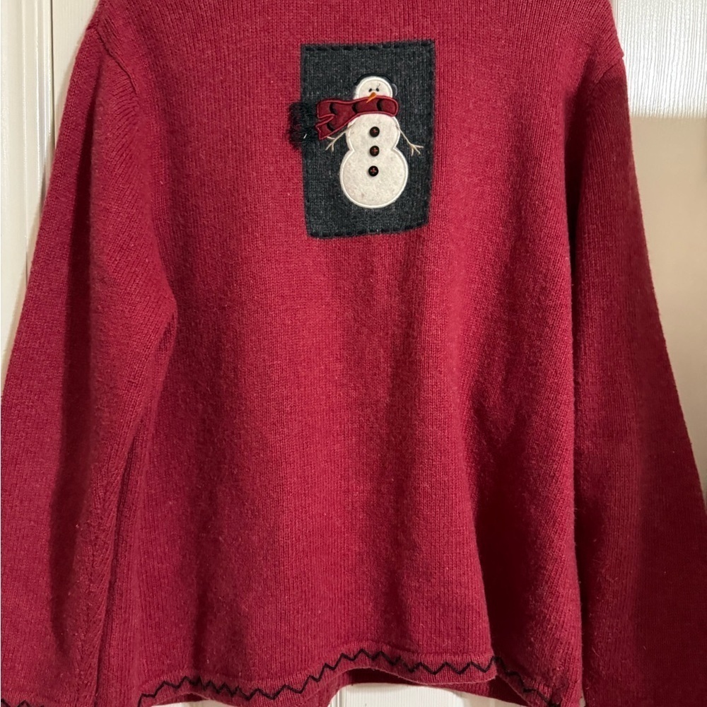 Croft & Barrow Wool Blend Holiday Cardigan - Size 1X - Picture 8 of 11